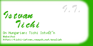 istvan tichi business card